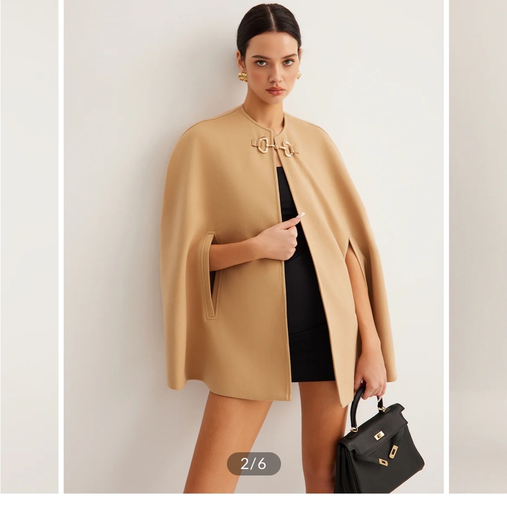 Commense Tan Cape Jacket - Picture 3 of 5
